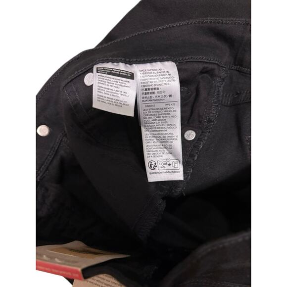NWT Levi's 311 Shaping Skinny Mid-rise Denim Jeans Sz 28x30 Black Stretch - Picture 9 of 9